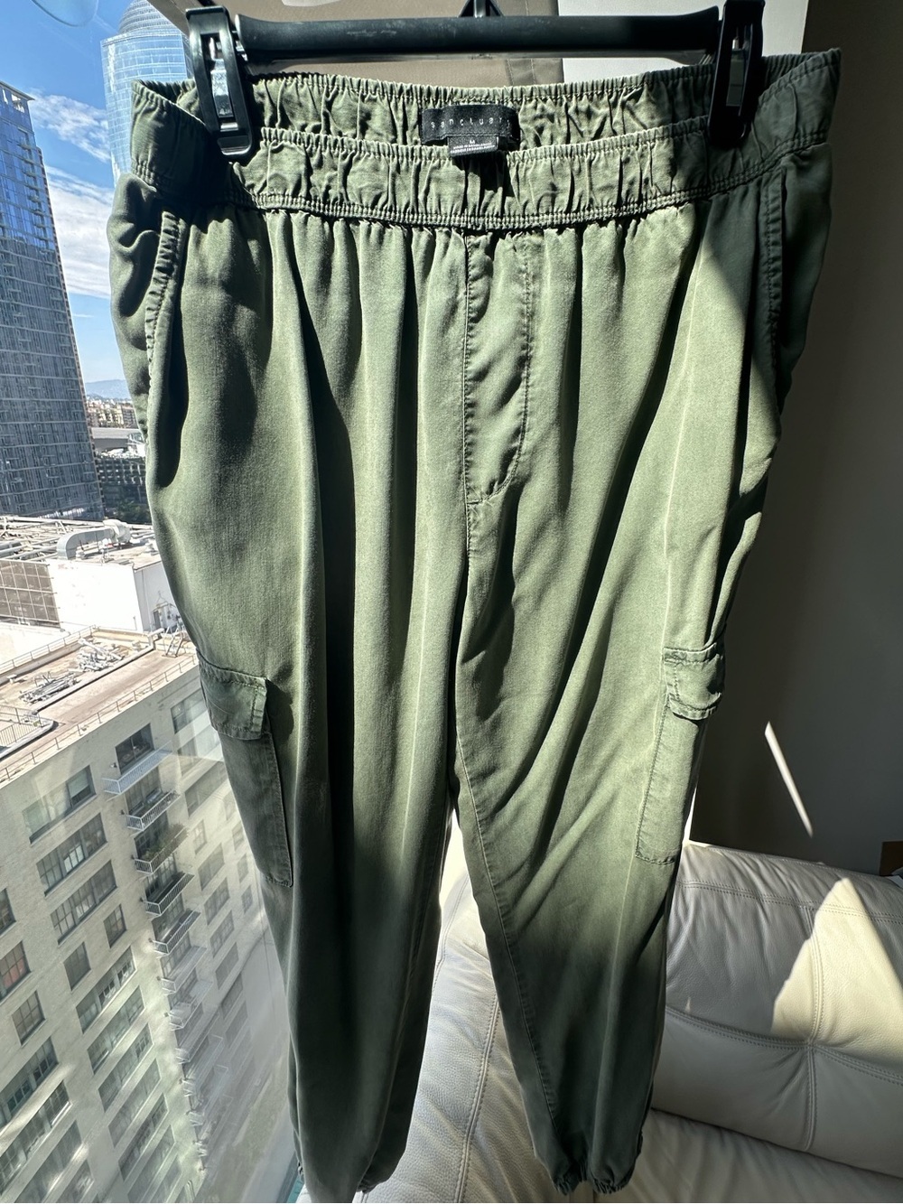 Sanctuary By Anthropology Women's Pants Size M Olive Green Cargo Joggers